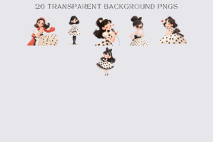 26 Quirky Retro Girl Clipart Graphic by Studio Glam · Creative Fabrica