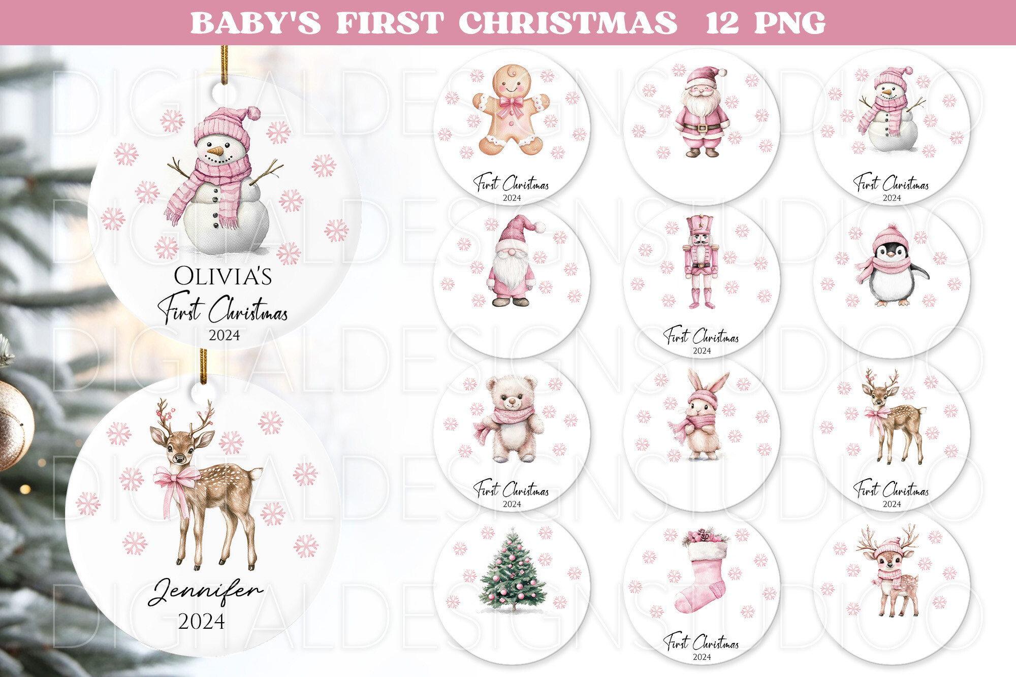 Baby's First Christmas Ornament Png