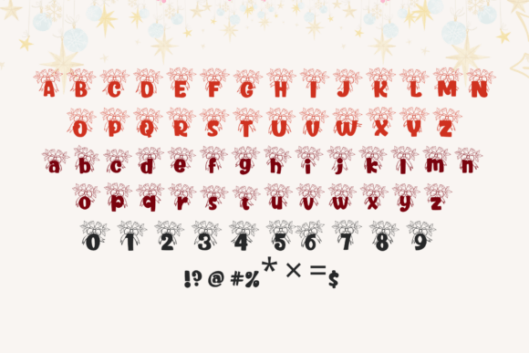 Bells Bow Christmas Font - Preview 1