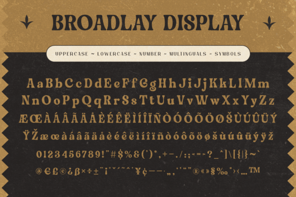 Broadlay Font PNG with transparent background - Preview 1