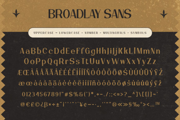 Broadlay Font PNG with transparent background - Preview 2