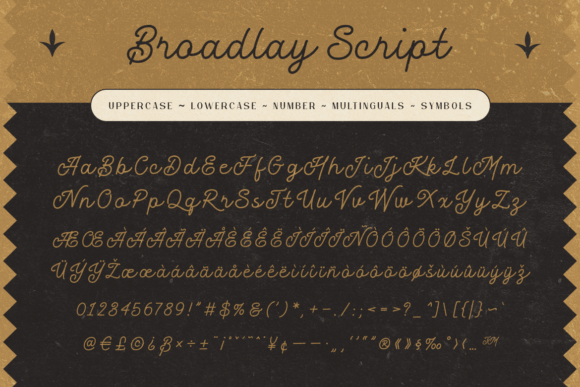 Broadlay Font PNG with transparent background - Preview 4