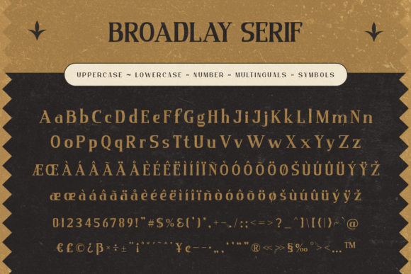Broadlay Font PNG with transparent background - Preview 5