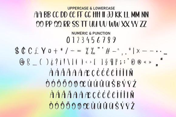 Colour Rainbow Font - Preview 6