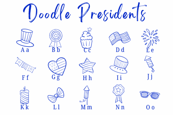 Doodle Presidents Font - Preview 1