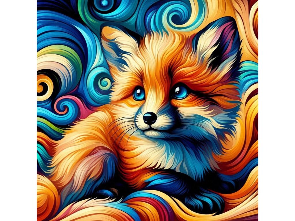 Fauvist Baby Fox, Using Bold Colors to C Graphic by kulturrno ...