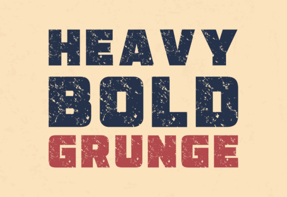 Heavy Bold Grunge Font - Preview 1