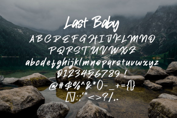 Last Baby Font PNG with transparent background - Preview 1