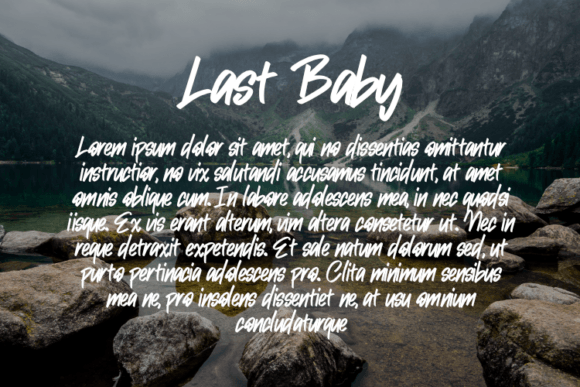 Last Baby Font PNG with transparent background - Preview 2