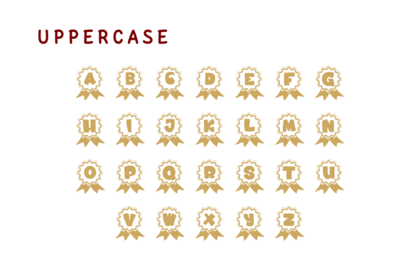 Medals Font PNG with transparent background - Preview 1