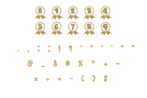Medals Font PNG with transparent background - Preview 3