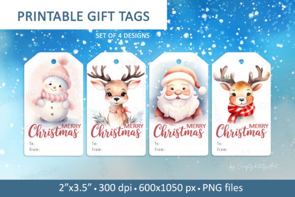 Merry Christmas Printable Gift Tags