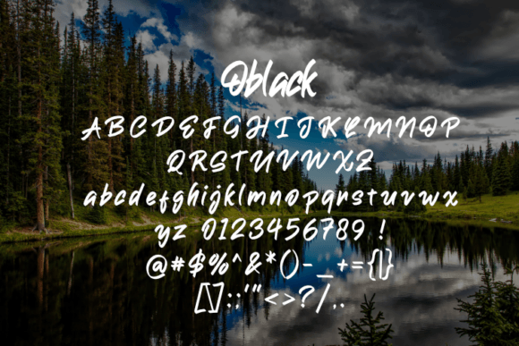 Oblack Font PNG with transparent background - Preview 1