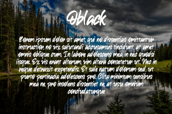 Oblack Font PNG with transparent background - Preview 2