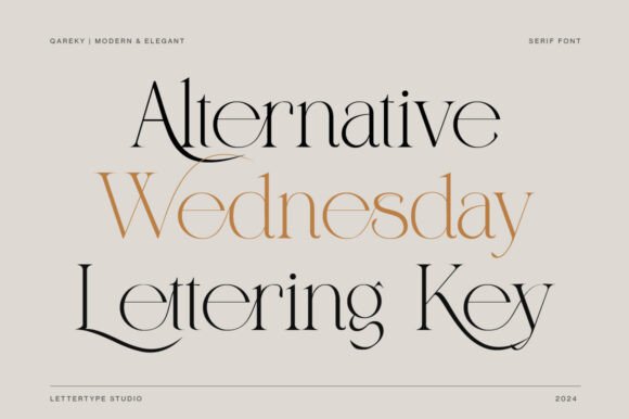 Qareky Font PNG with transparent background - Preview 3