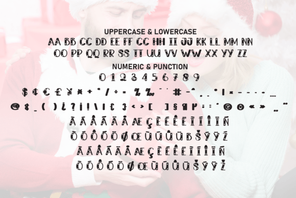 Santa Loving Font PNG with transparent background - Preview 6