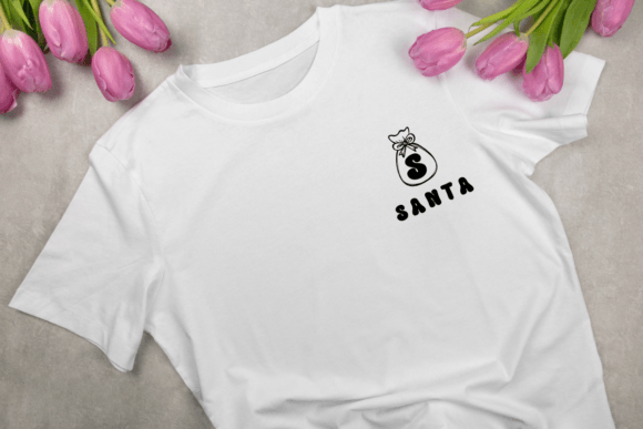 Santa Gift Bag Font PNG with transparent background - Preview 5