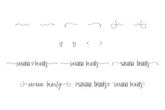 Savana Beauty Font PNG with transparent background - Preview 6
