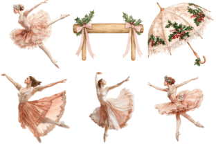 Soft Christmas Ballet Clipart Graphic by Markicha Art · Creative Fabrica