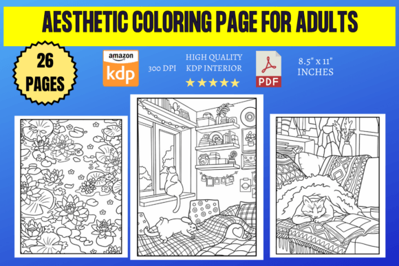 Aesthetic Coloring Page for Adults