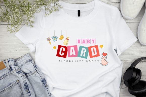 Baby Card Font PNG with transparent background - Preview 1