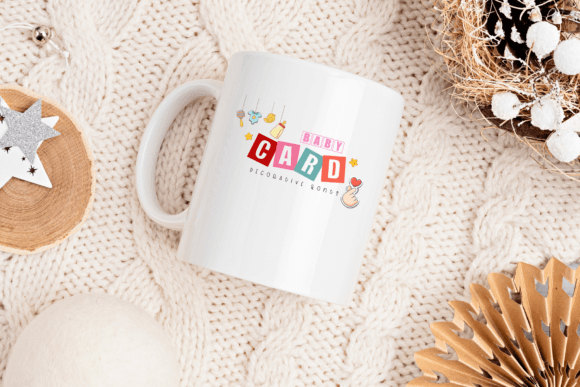Baby Card Font PNG with transparent background - Preview 3