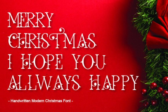 Christmas Beautiful Font - Preview 1