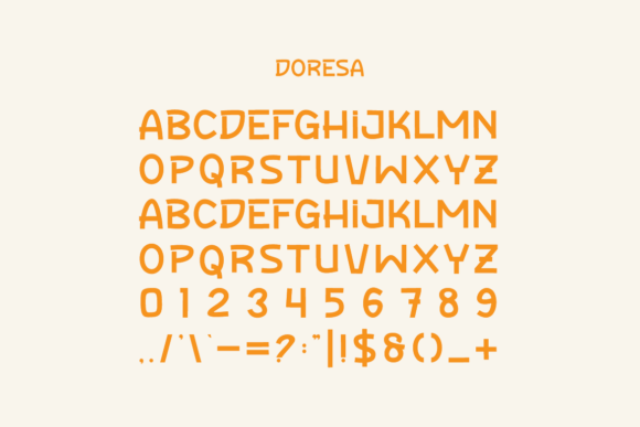 Doresa Font PNG with transparent background - Preview 2