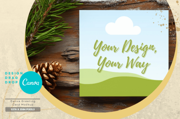 Easy-Edit Canva Greeting Card Mockup 232 Graphic Greeting Cards By stylity