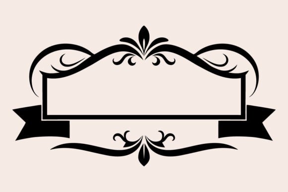 Elegant Scroll Frame with Ribbon Banner