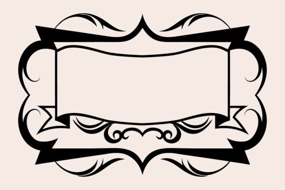 Elegant Scroll Frame with Ribbon Banner
