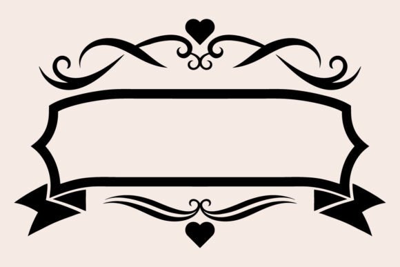 Elegant Scroll Frame with Ribbon Banner