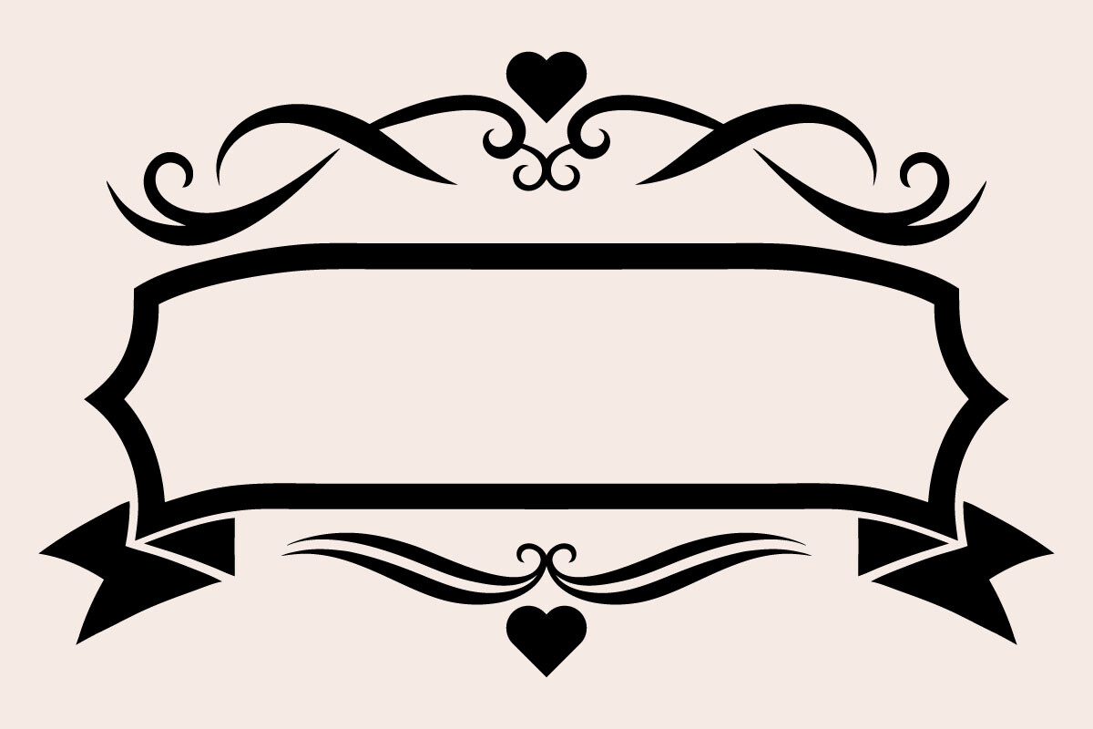 Elegant Scroll Frame with Ribbon Banner