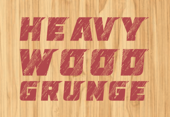 Heavy Wood Grunge Font - Preview 1