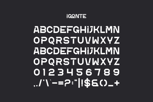 Igonte Font PNG with transparent background - Preview 2