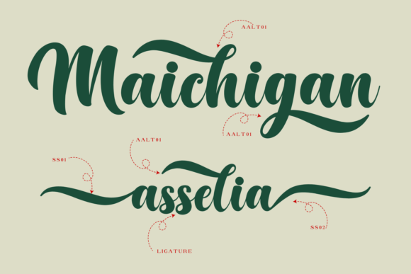 Maichigan Font PNG with transparent background - Preview 1
