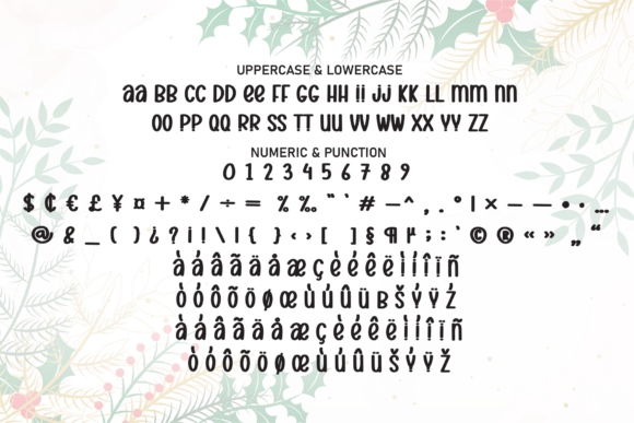 November Christmas Font PNG with transparent background - Preview 6