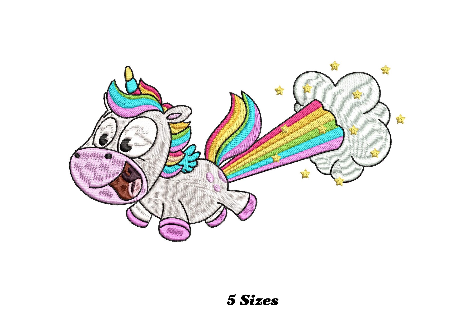 Rainbow Farting Unicorn · Creative Fabrica