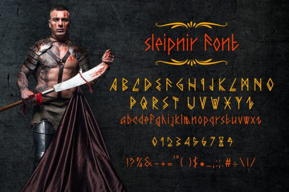 Sleipnir Font PNG with transparent background - Preview 1