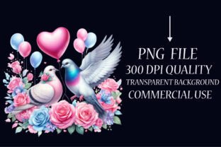 Valentine Doves Clipart Sublimation Graphic by LibbyWishes · Creative ...