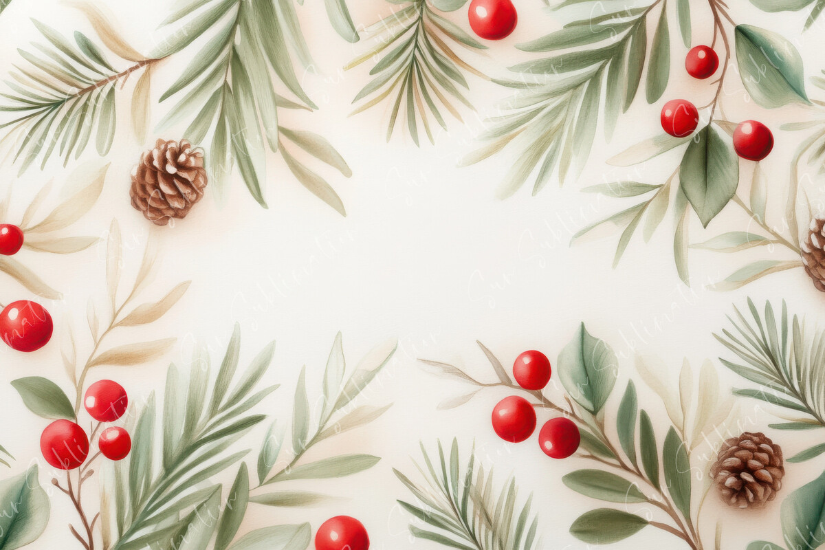 Festive Arrangement of Pine Branches, Graphic by Sun Sublimation ...