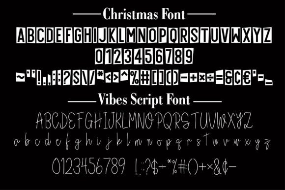Christmas Vibes Duo Font PNG with transparent background - Preview 4
