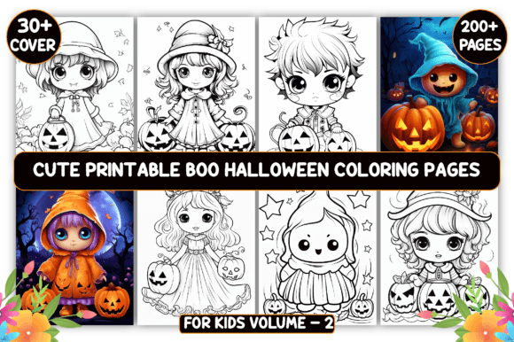 Cute Halloween Coloring Pages for Kids