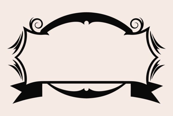 Elegant Scroll Frame with Ribbon Banner