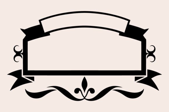 Elegant Scroll Frame with Ribbon Banner