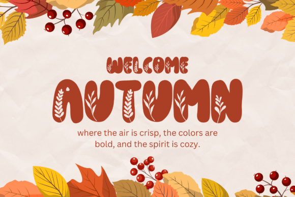 Flower Thanksgiving Font PNG with transparent background - Preview 1