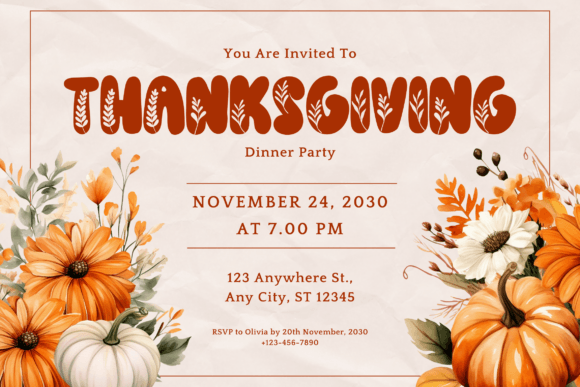 Flower Thanksgiving Font PNG with transparent background - Preview 2