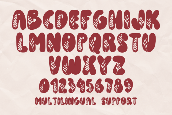 Flower Thanksgiving Font PNG with transparent background - Preview 5