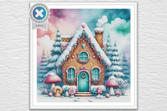 Gingerbread House Cross Stitch PDF Chart