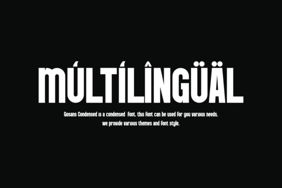Gosans Condensed Font PNG with transparent background - Preview 1